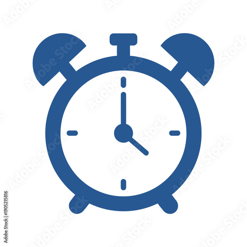 Blue alarm clock time wake