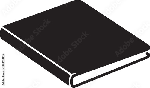 Black Notebook with White Edges on a Flat Surface