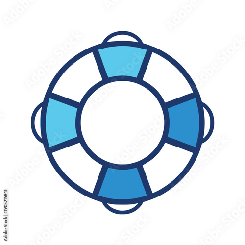 Blue and white lifebuoy ring