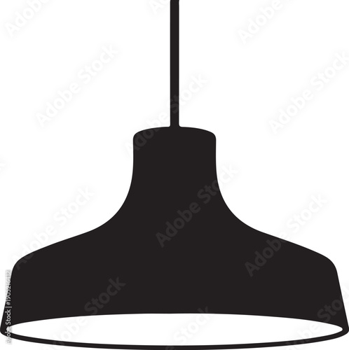 Black Pendant Light Fixture with Round Shade