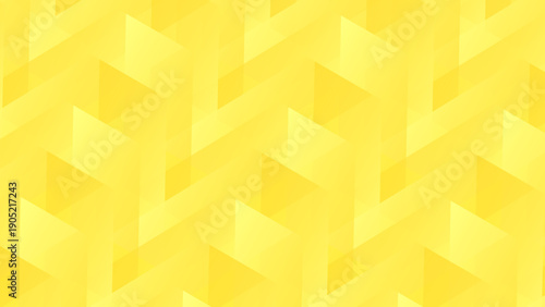 明るい黄色の幾何学パターン背景 抽象的トライアングルデザイン