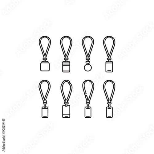 Lanyard icon art line design 