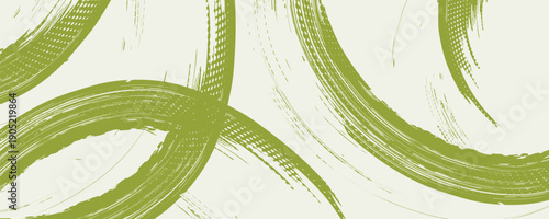 Green brush stroke texture, hand drawn abstract brushes background