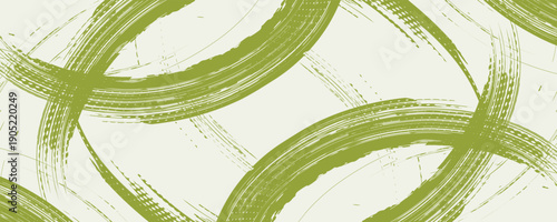 Green brush stroke texture, hand drawn abstract brushes background