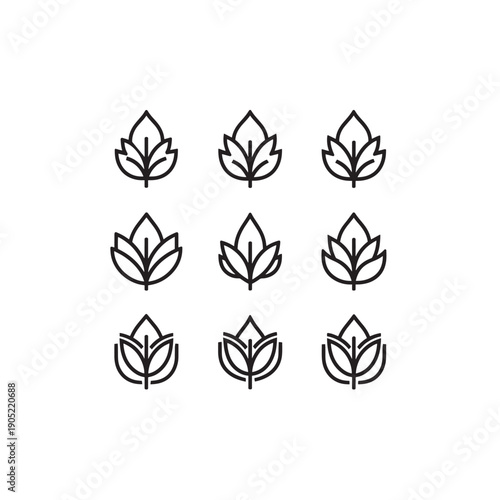 Laurustinus icon art modern flat illustration 