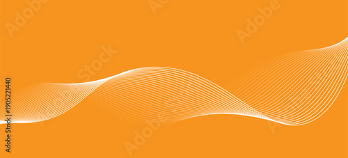 abstract simple creative orange white blend wave line design.
