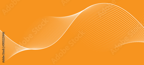 abstract simple creative orange white blend wave line design.