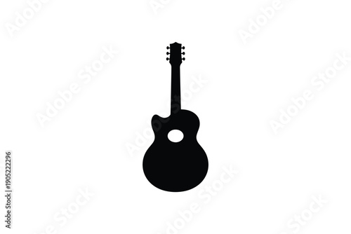 Acoustic guitar icon portraying string instrument used for various music genres
