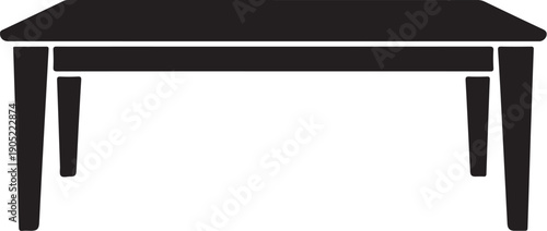 black and white table