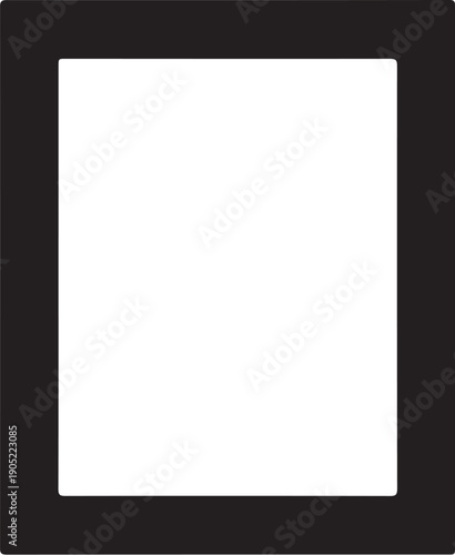 White square on black background with traced outline