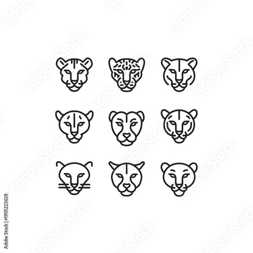 Leopards Bane icon line art medicinal herb 