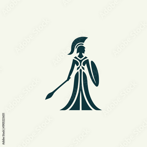 Athena Goddess of War Logo