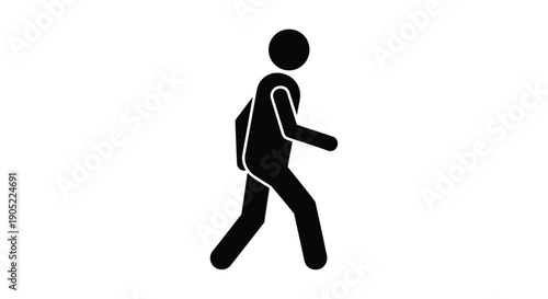 A person walking with a backpack on their back