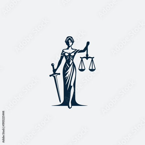 Themis Justice Goddess Logo