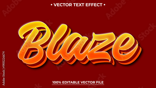 Blaze text effect, fire orange color editable text style on dark grunge textured background