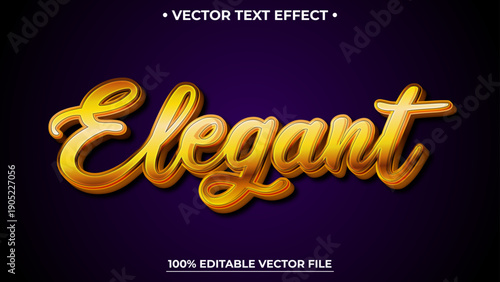 Elegant Gold text with golden color style effect, editable text