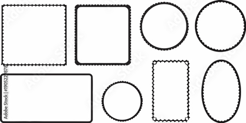 Geometric shapes including squares rectangles and circles in a simple arrangement