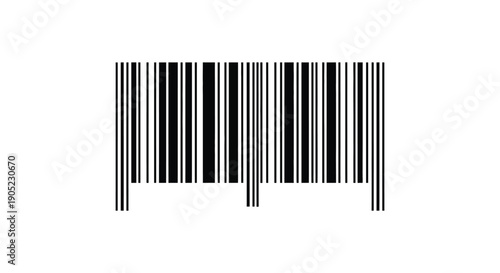Simple black and white barcode graphic