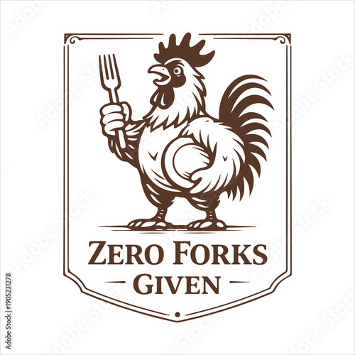 Zero forks given T-shirt Design, Sarcastic Cutting Board Art, Funny Kitchen Engraving, Laser Cutting Board Design, Cute Kitchen Quote ClipArt