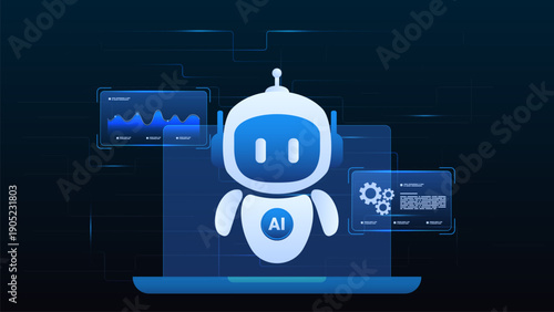 AI workflow automation artificial intelligence. ai agent workflow diagram dashboard machine learning showing processing system, analytics panel and modular automation steps.