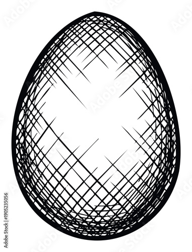 Abstract organic form composed of a dynamic irregular grid and meshlike texture, suitable for engaging contemporary graphic projects, modern web design, or unique print applications.