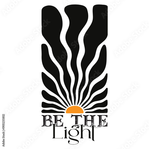 Be The Light Shirt Design, Christian Bible Verse T-Shirt, Trendy Faith Quote Typography, Religious Shirt ClipArt