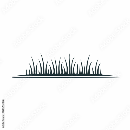 Stylized grass illustration for nature inspired designs and minimalist concepts
