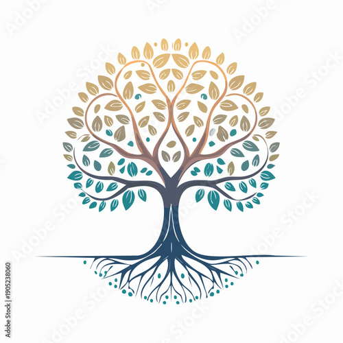 Stylized tree of life illustration embodying growth, connection, and harmony