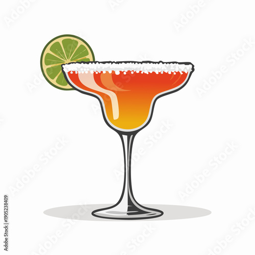 Vibrant margarita illustration showcasing refreshing flavors and festive atmosphere