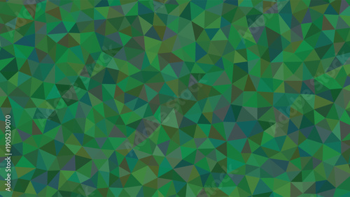 A mosaic of interconnected triangles creates a dynamic visual field with varying shades of dark green and olive