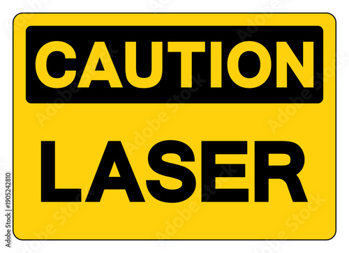 Caution Laser Symbol Sign,Vector Illustration, Isolate On White Background Label. EPS10