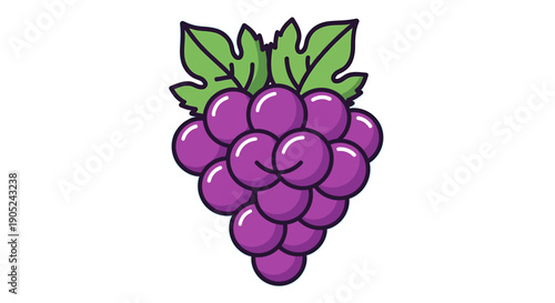 A vibrant illustration of fresh ripe raspberries with green leaves on a clean background