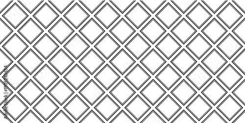 Seamless geometric lattice pattern with repeating diamond lines. Minimal abstract background in neutral tones for wallpaper, fabric, and surface design. Clean modern texture for print and digital use.
