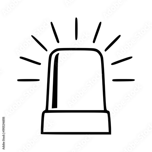 emergency siren icon symbol for alert and security concepts
