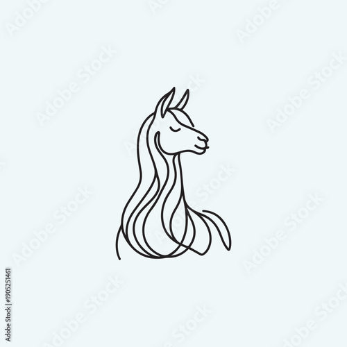 Line Art Lama Logo