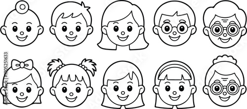 Hand Drawn Food Allergy and “Free From” Icon Set: Outline Sugar, Gluten, Dairy, Nut, and Egg Free Symbols