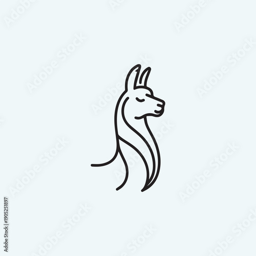 Line Art Lama Logo