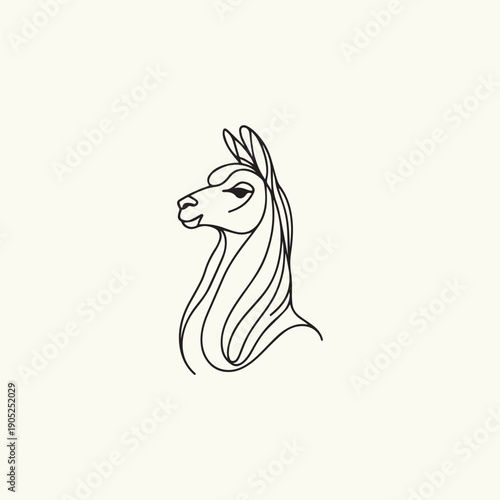 Line Art Lama Logo