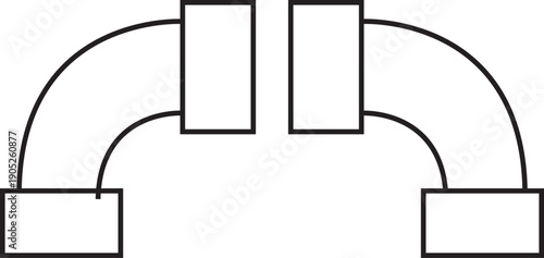 Vector illustration of a blank metal door with a matching handle and lock frame designed as an empty 3d advertising display for a business marketing poster or outdoor information board