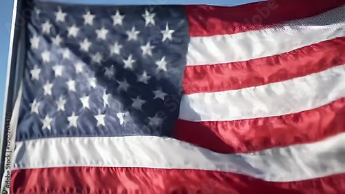 USA Flag Waving.