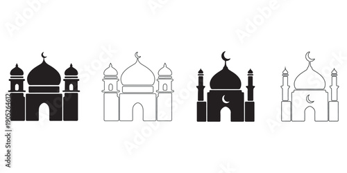 ramadan kareem set stylish frame, promotions and advertising baner, islamic frame vector illustration in arabic style. graphic style with abstract shapes templates for social.