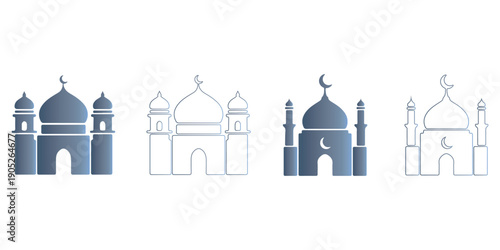 ramadan kareem set stylish frame, promotions and advertising baner, islamic frame vector illustration in arabic style. graphic style with abstract shapes templates for social.