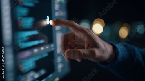 Cyber Security Specialist Unlocking Data Encryption on Computer Screen