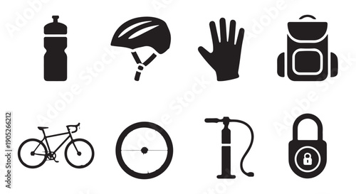 Cycologist tools set including drink container crash helmet finger glove daypack cycle wheel pump and security