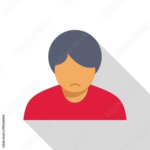 Person icon with a sad facial expression representing negative mood or emotion