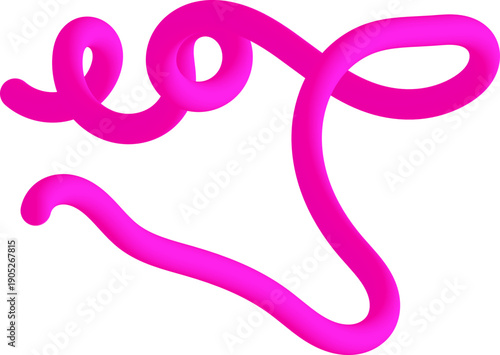 Abstract Gradient Wave Lines Background with Colorful Ribbon Shapes