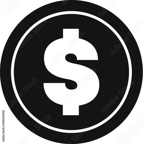 Dollar sign coin symbolising money, banking, and payment methods