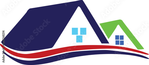 Modern Geometric Colorful Shape Vector logo with Center Abstract art, creative Symmetric Design.