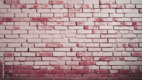 A brick wall with a red color. The wall is made of bricks and has a rough texture