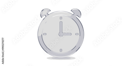 Alarm clock icon, time reminder, wake up symbol